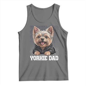 Proud Yorkshire Terrier Dad Tank Top Fathers Day Dog Lover Gift TS12 Black Heather Print Your Wear