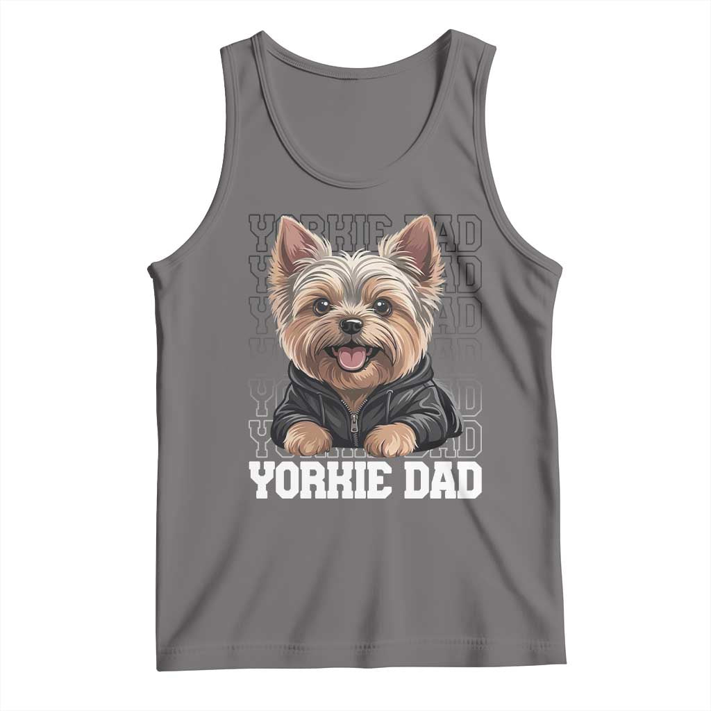 Proud Yorkshire Terrier Dad Tank Top Fathers Day Dog Lover Gift TS12 Deep Heather Print Your Wear