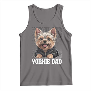 Proud Yorkshire Terrier Dad Tank Top Fathers Day Dog Lover Gift TS12 Deep Heather Print Your Wear