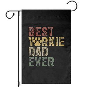 Best Yorkie Dad Ever Garden Flag Retro Vintage Yorkshire Terrier Gift TS12 Black Print Your Wear