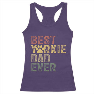 Best Yorkie Dad Ever Racerback Tank Top Retro Vintage Yorkshire Terrier Gift TS12 Purple Print Your Wear