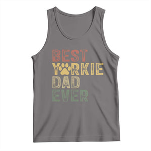 Best Yorkie Dad Ever Tank Top Retro Vintage Yorkshire Terrier Gift TS12 Deep Heather Print Your Wear