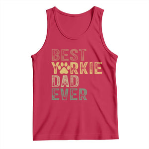 Best Yorkie Dad Ever Tank Top Retro Vintage Yorkshire Terrier Gift TS12 Red Print Your Wear