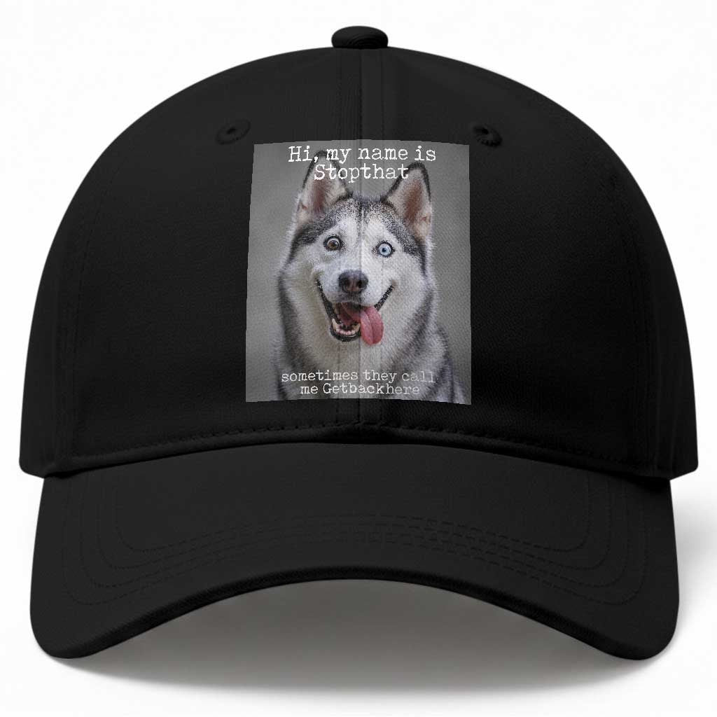 Funny Siberian Husky Meme Baseball Cap My Name Is Stop That TS12 Print Your Wear