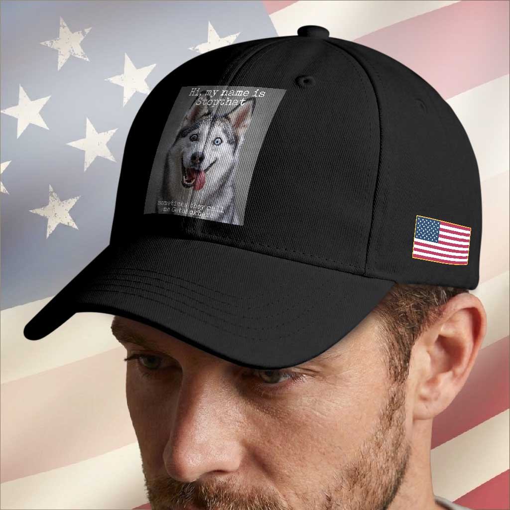 Funny Siberian Husky Meme Baseball Cap My Name Is Stop That TS12 Print Your Wear