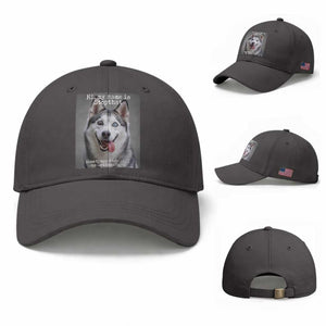 Funny Siberian Husky Meme Baseball Cap My Name Is Stop That TS12 Baseball Cap Universal Fit Dark Gray Print Your Wear