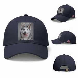 Funny Siberian Husky Meme Baseball Cap My Name Is Stop That TS12 Baseball Cap Universal Fit Navy Print Your Wear