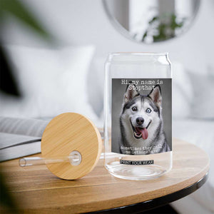 Funny Siberian Husky Meme Glass Can My Name Is Stop That TS12 Print Your Wear