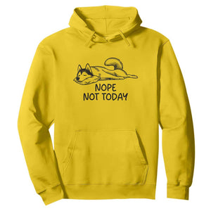 Nope Not Today Hoodie Funny Siberian Husky Lazy Mood TS12 Daisy Print Your Wear