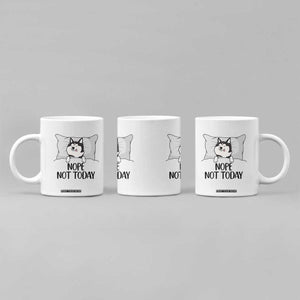 Lazy Siberian Husky Meme Coffee Mug Nope Not Today TS12 Print Your Wear