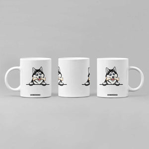 Cute Siberian Husky Puppy Coffee Mug Chewing Bone Meme TS12 Print Your Wear