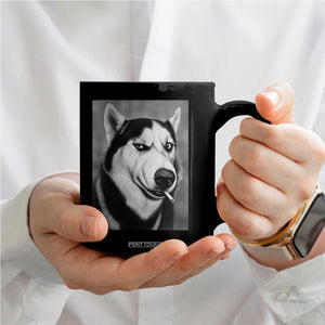 Smoking Siberian Husky Meme Coffee Mug Funny Dog Face Gift For Dog Lovers TS12 Print Your Wear