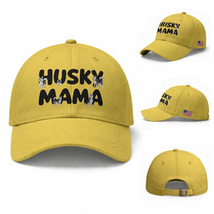 Proud Husky Mama Baseball Cap Siberian Husky Mothers Day Gift TS12 Baseball Cap Universal Fit Yellow Print Your Wear