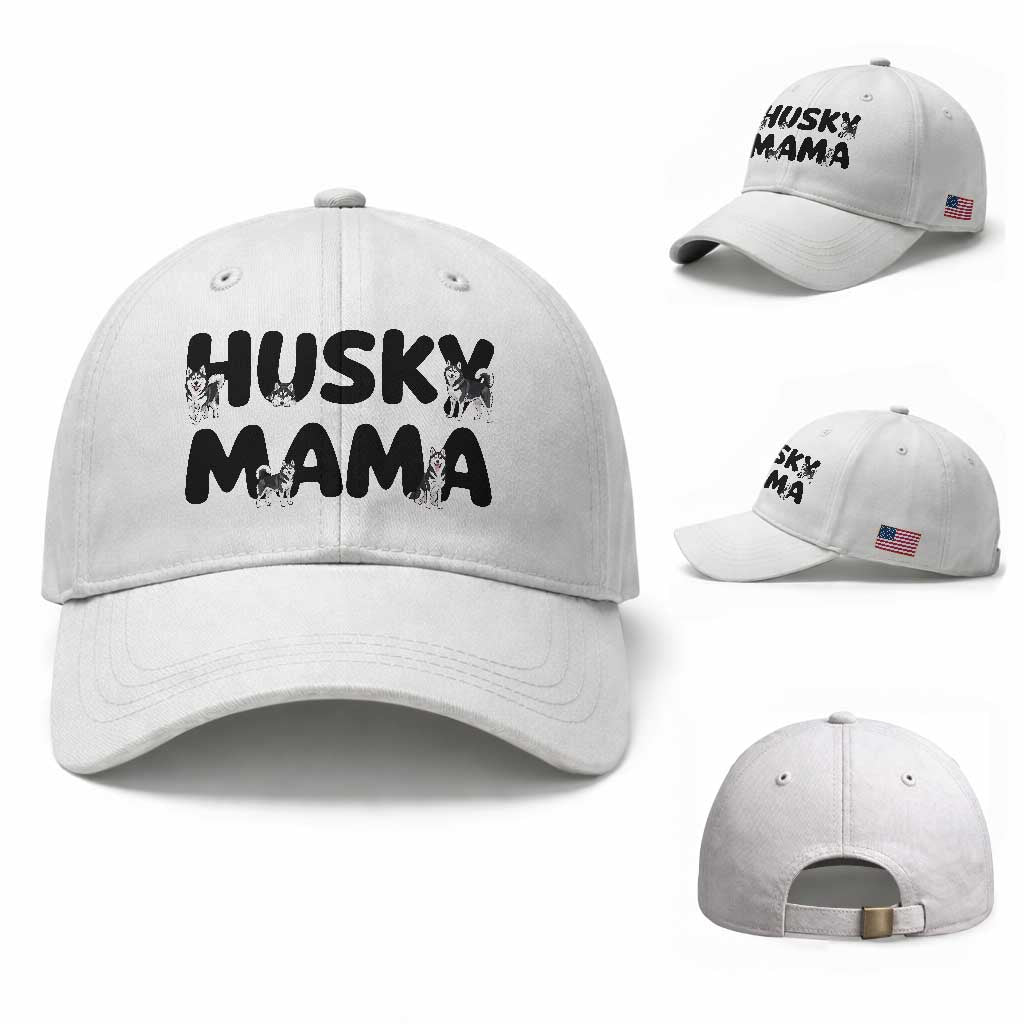 Proud Husky Mama Baseball Cap Siberian Husky Mothers Day Gift TS12 Baseball Cap Universal Fit White Print Your Wear
