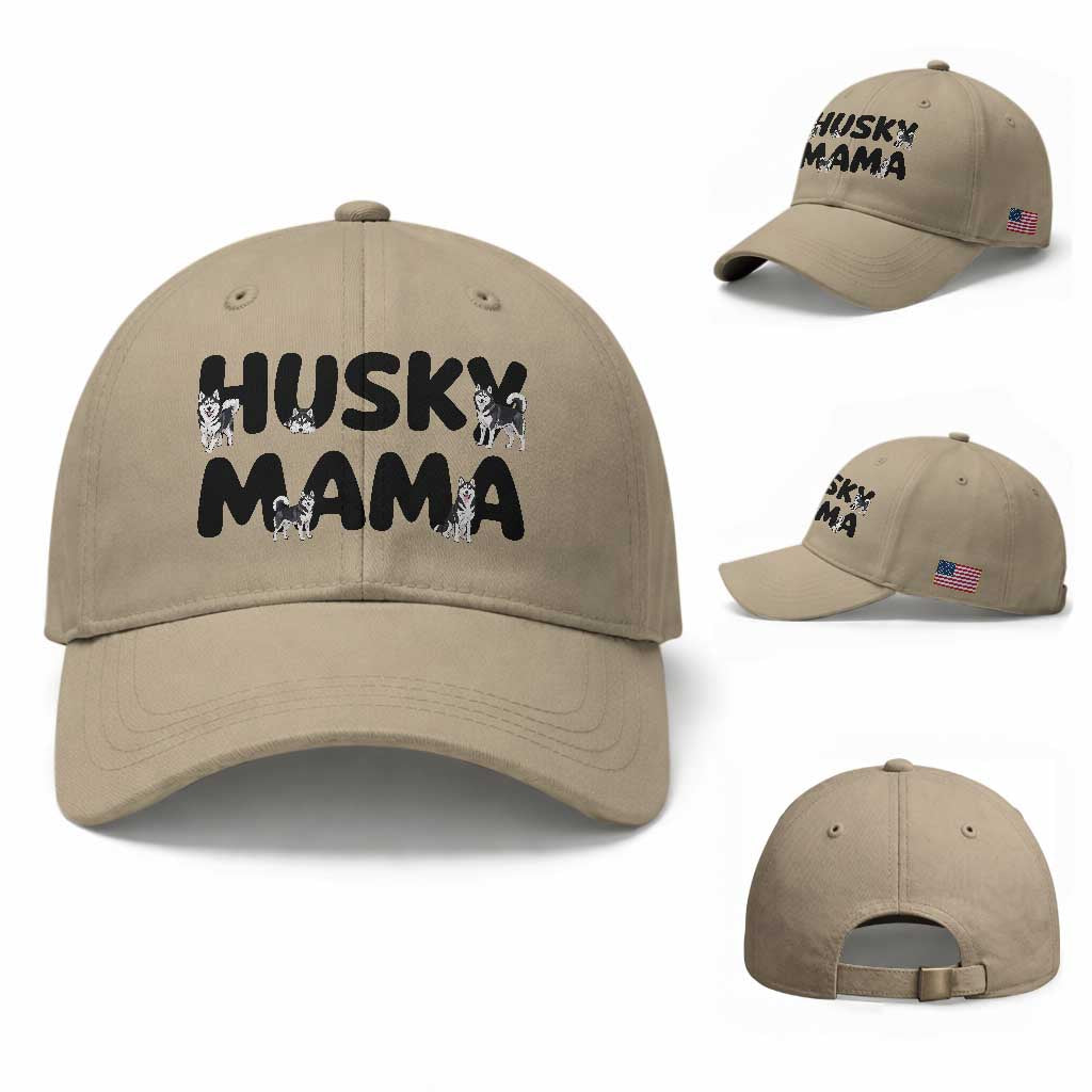 Proud Husky Mama Baseball Cap Siberian Husky Mothers Day Gift TS12 Baseball Cap Universal Fit Khaki Print Your Wear