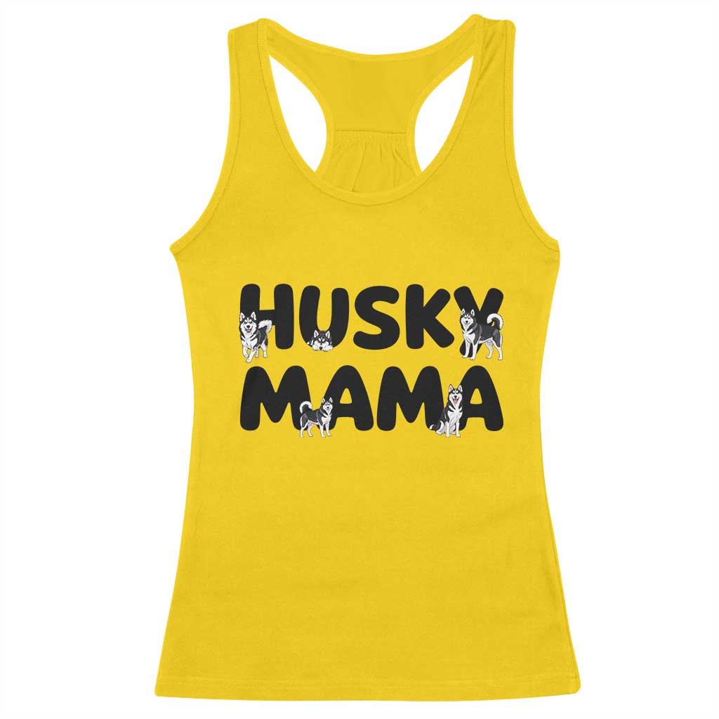 Proud Husky Mama Racerback Tank Top Siberian Husky Mothers Day Gift TS12 Daisy Print Your Wear