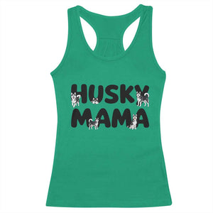 Proud Husky Mama Racerback Tank Top Siberian Husky Mothers Day Gift TS12 Irish Green Print Your Wear