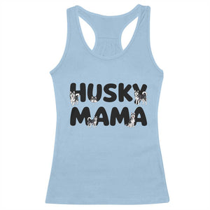 Proud Husky Mama Racerback Tank Top Siberian Husky Mothers Day Gift TS12 Light Blue Print Your Wear