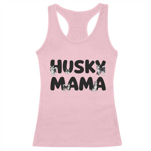 Proud Husky Mama Racerback Tank Top Siberian Husky Mothers Day Gift TS12 Light Pink Print Your Wear