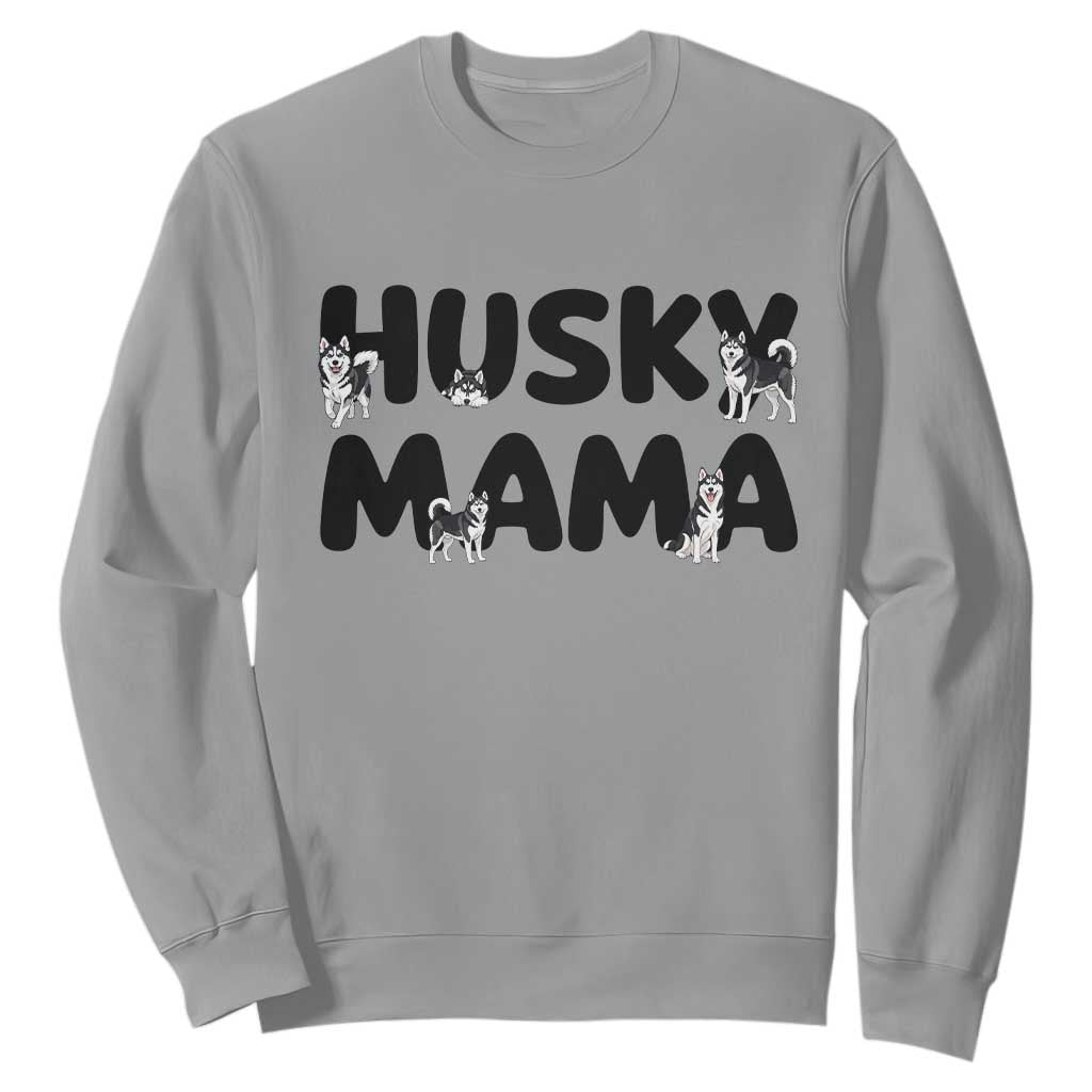 Proud Husky Mama Sweatshirt Siberian Husky Mothers Day Gift TS12 Sport Gray Print Your Wear