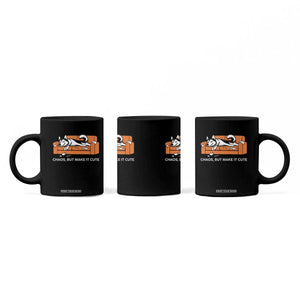 Mischievous Husky Owner Gift Coffee Mug Chaos But Make It Cute TS12 Print Your Wear