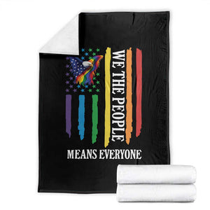 Patriotic Rainbow Pride American Eagle Throw Blanket We The People LGBT Pride TS12 Black Print Your Wear