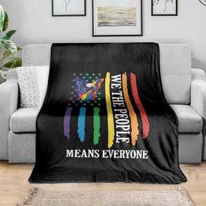 Patriotic Rainbow Pride American Eagle Throw Blanket We The People LGBT Pride TS12 Print Your Wear