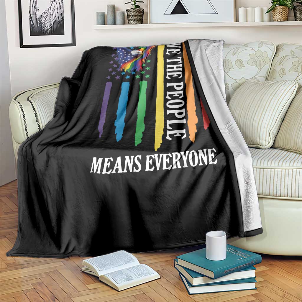Patriotic Rainbow Pride American Eagle Throw Blanket We The People LGBT Pride TS12 Print Your Wear