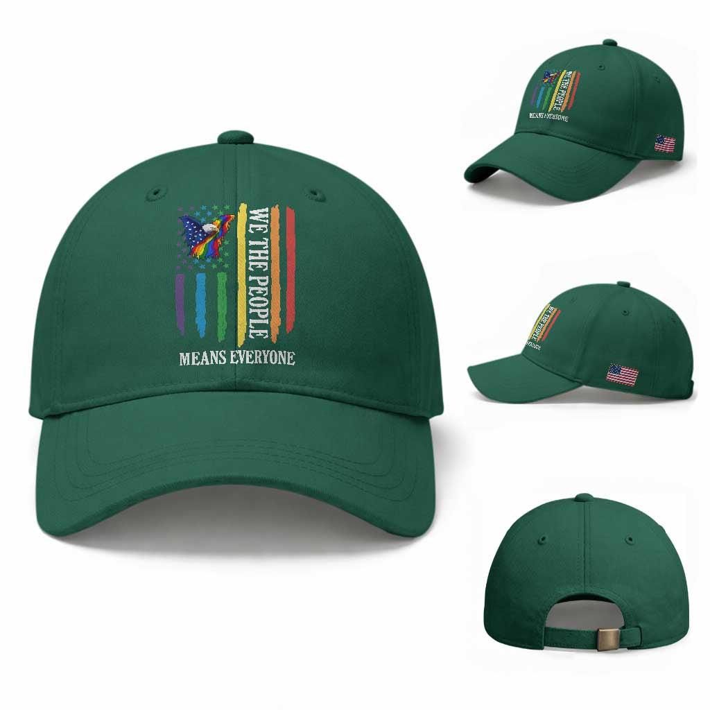 Patriotic Rainbow Pride American Eagle Baseball Cap We The People LGBT Pride TS12 Baseball Cap Universal Fit Irish Green Print Your Wear