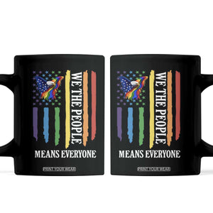 Patriotic Rainbow Pride American Eagle Coffee Mug We The People LGBT Pride TS12 Black Print Your Wear