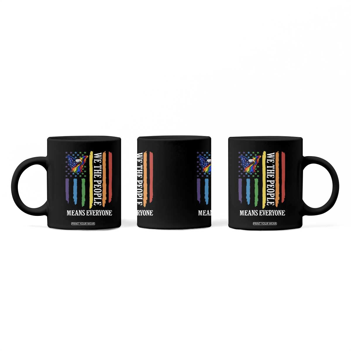 Patriotic Rainbow Pride American Eagle Coffee Mug We The People LGBT Pride TS12 Print Your Wear