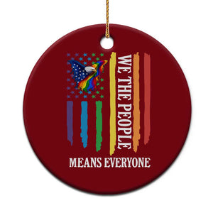 Patriotic Rainbow Pride American Eagle Ceramic Ornament We The People LGBT Pride TS12 1pc Red Print Your Wear