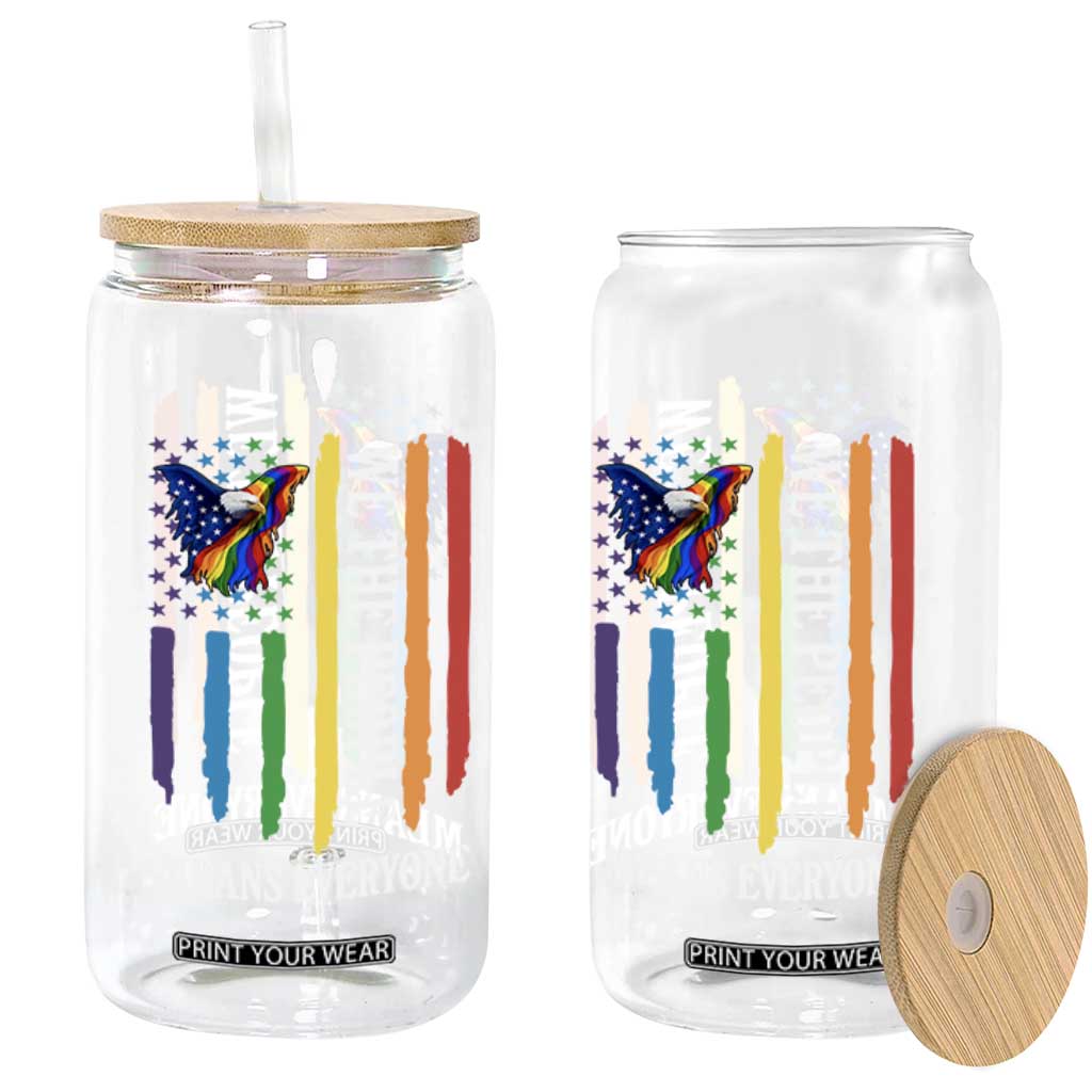Patriotic Rainbow Pride American Eagle Glass Can We The People LGBT Pride TS12 Print Your Wear