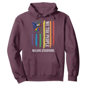 Patriotic Rainbow Pride American Eagle Hoodie We The People LGBT Pride TS12 Maroon Print Your Wear