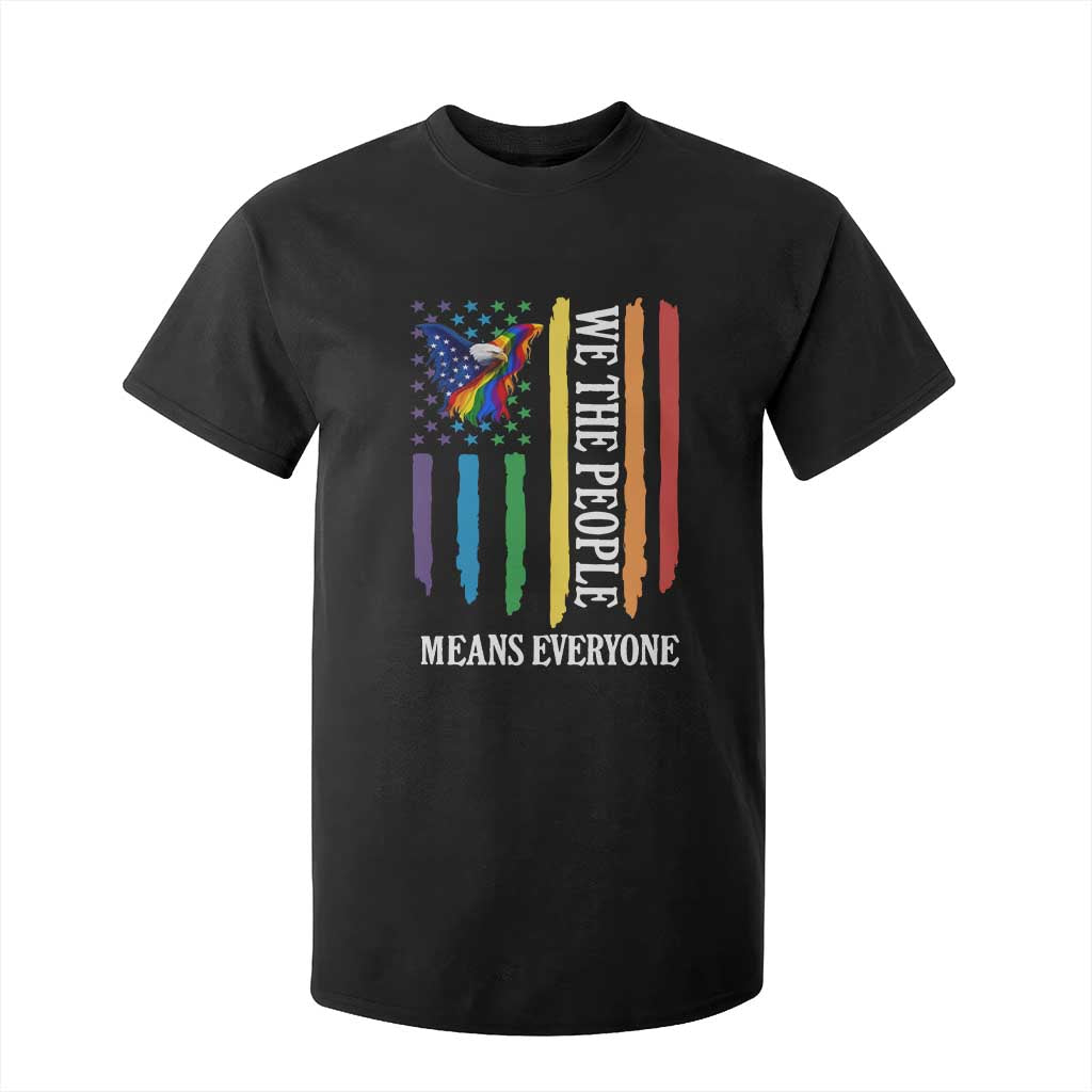 Patriotic Rainbow Pride American Eagle T Shirt For Kid We The People LGBT Pride TS12 Black Print Your Wear