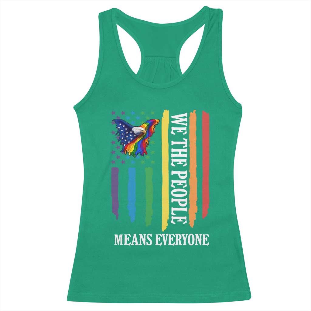 Patriotic Rainbow Pride American Eagle Racerback Tank Top We The People LGBT Pride TS12 Irish Green Print Your Wear