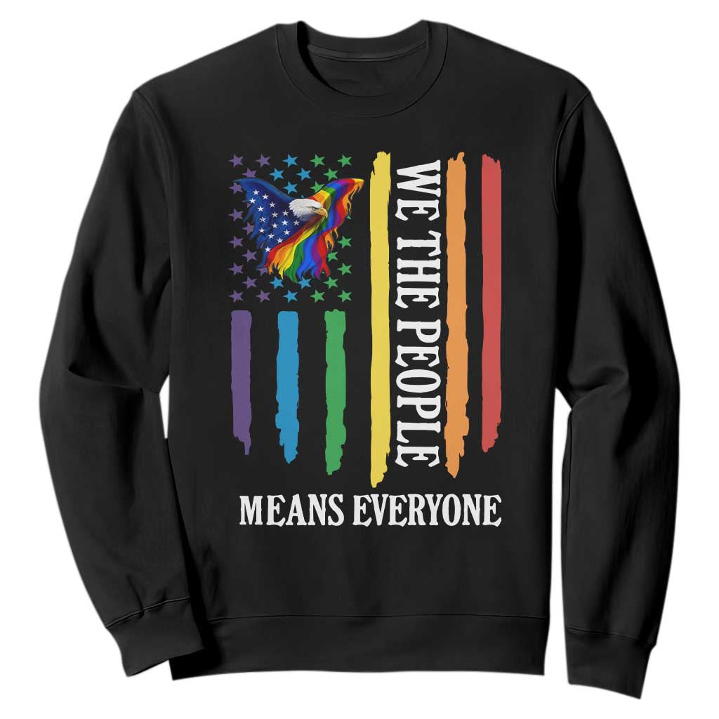 Patriotic Rainbow Pride American Eagle Sweatshirt We The People LGBT Pride TS12 Black Print Your Wear