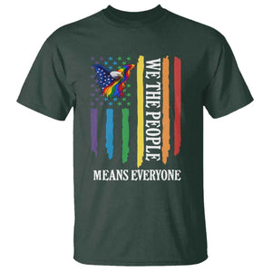 Patriotic Rainbow Pride American Eagle T Shirt We The People LGBT Pride TS12 Dark Forest Green Print Your Wear