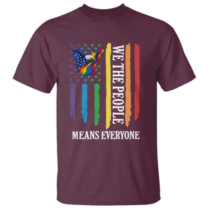 Patriotic Rainbow Pride American Eagle T Shirt We The People LGBT Pride TS12 Maroon Print Your Wear