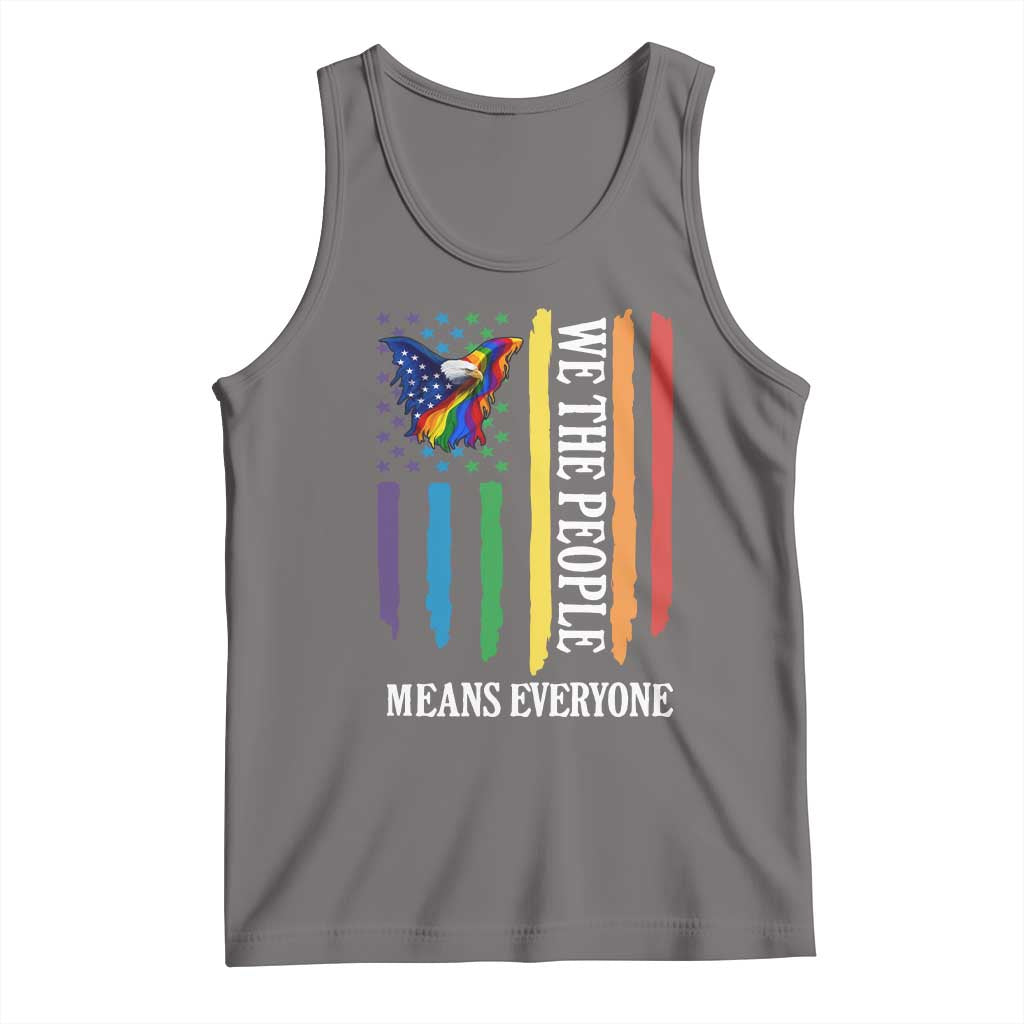Patriotic Rainbow Pride American Eagle Tank Top We The People LGBT Pride TS12 Deep Heather Print Your Wear