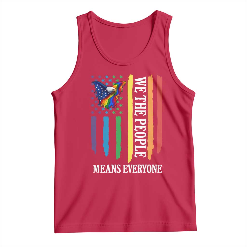 Patriotic Rainbow Pride American Eagle Tank Top We The People LGBT Pride TS12 Red Print Your Wear