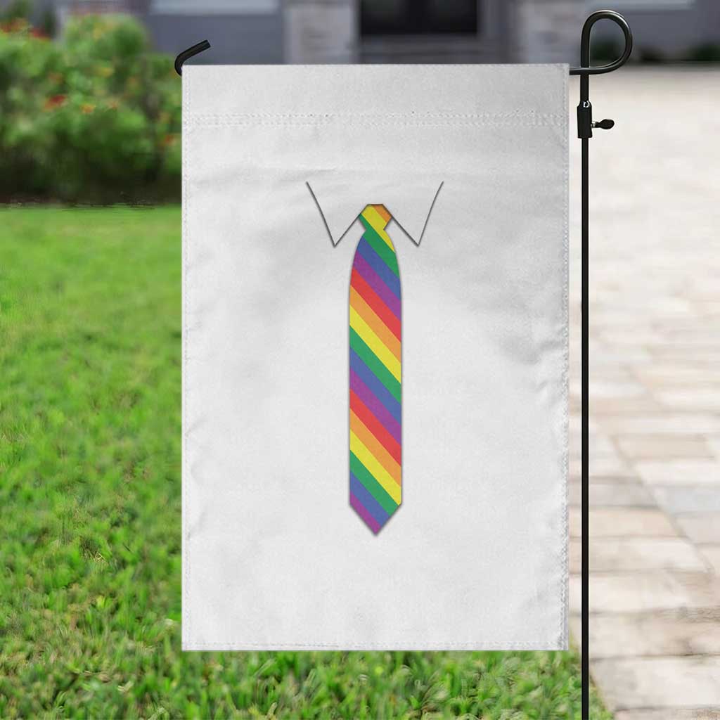 Funny Rainbow Striped Necktie Garden Flag LGBT Pride Support Graphic TS12 Print Your Wear