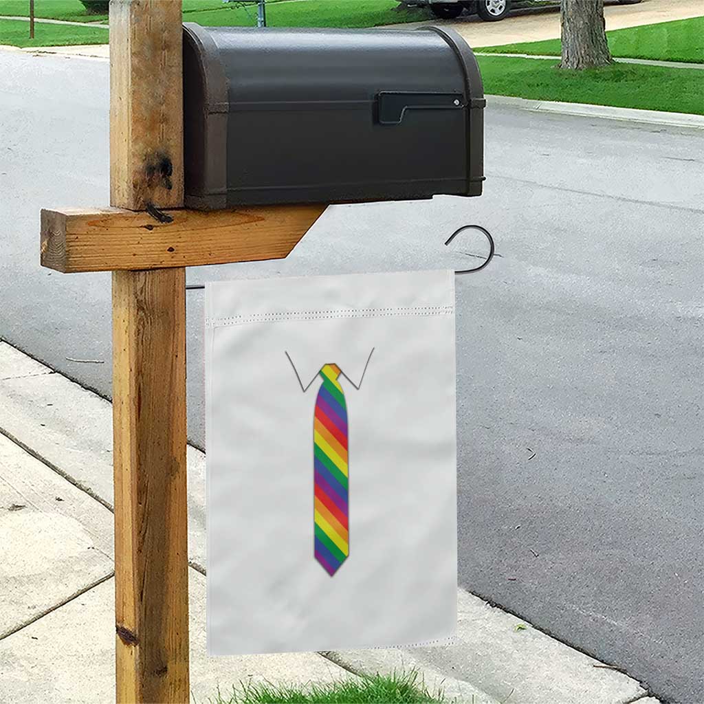 Funny Rainbow Striped Necktie Garden Flag LGBT Pride Support Graphic TS12 Print Your Wear