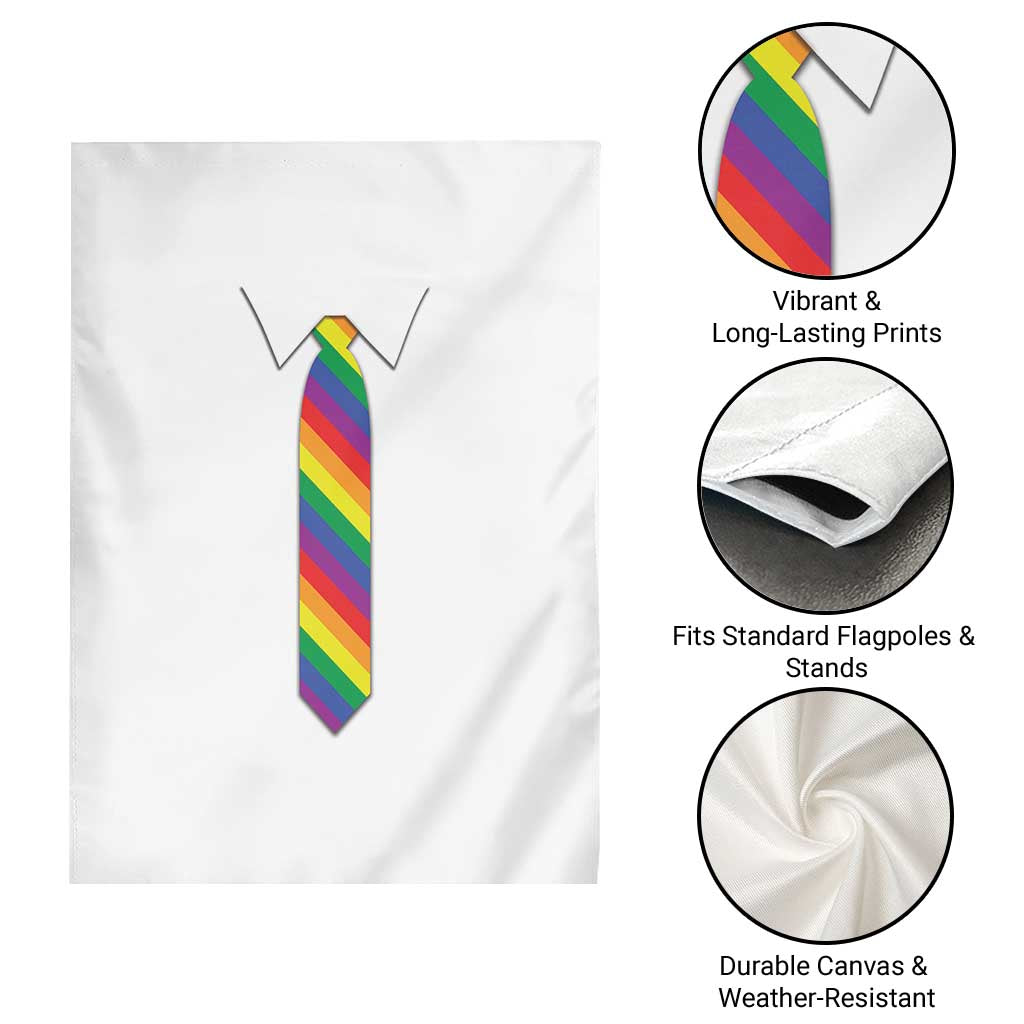 Funny Rainbow Striped Necktie Garden Flag LGBT Pride Support Graphic TS12 Print Your Wear