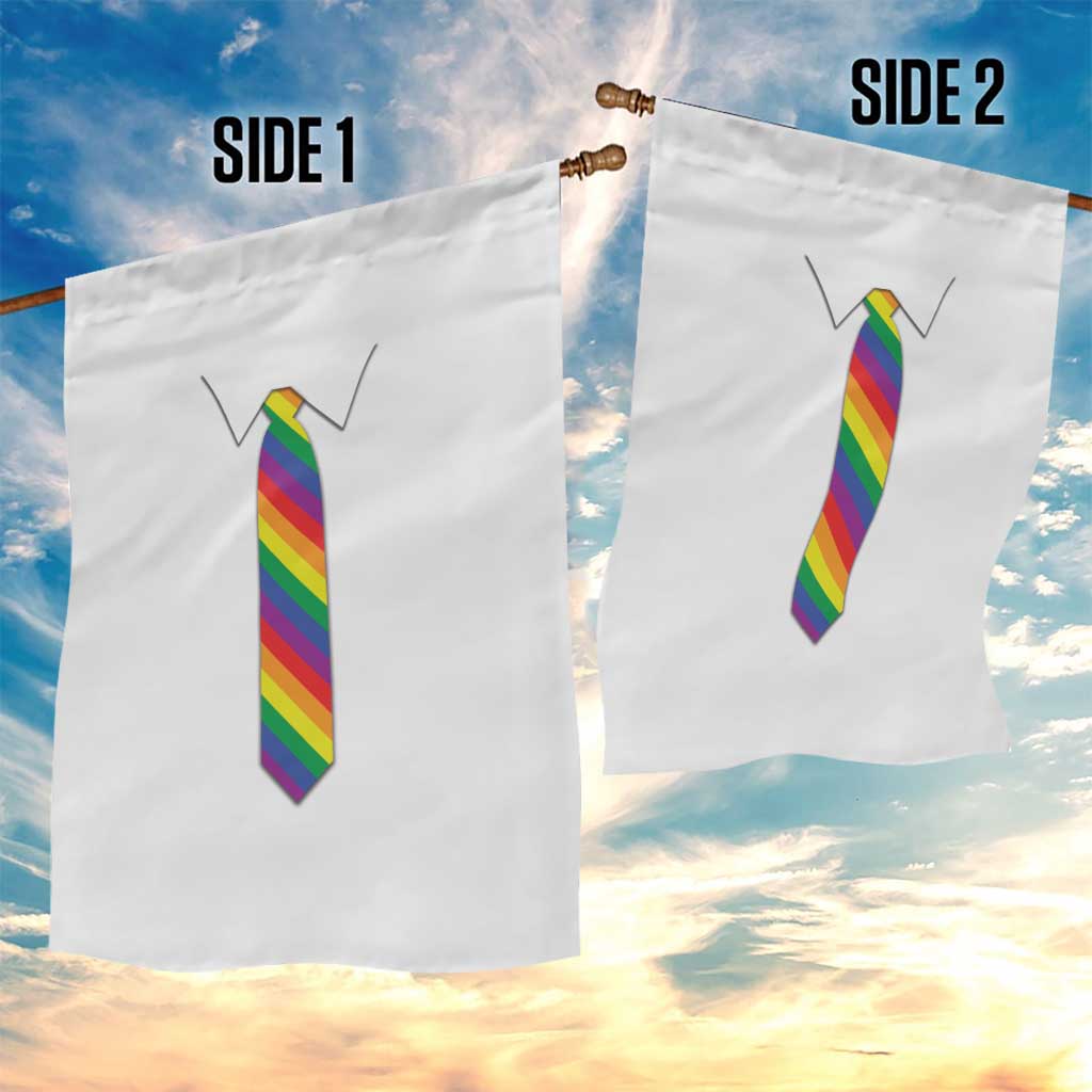 Funny Rainbow Striped Necktie Garden Flag LGBT Pride Support Graphic TS12 Print Your Wear