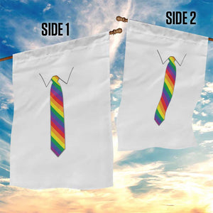 Funny Rainbow Striped Necktie Garden Flag LGBT Pride Support Graphic TS12 Print Your Wear