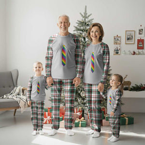 Funny Rainbow Striped Necktie Plaid Pajama Set LGBT Pride Support Graphic TS12 Christmas Plaid Print Your Wear