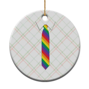 Funny Rainbow Striped Necktie Ceramic Ornament LGBT Pride Support Graphic TS12 1pc Christmas Plaid Print Your Wear