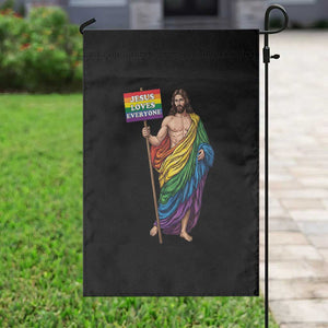 Christian LGBTQ Support Garden Flag Jesus Loves Everyone TS12 Print Your Wear