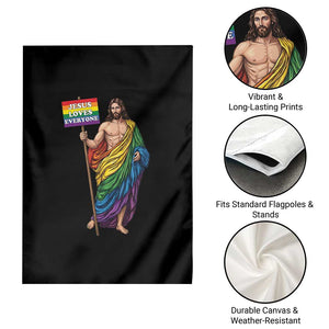Christian LGBTQ Support Garden Flag Jesus Loves Everyone TS12 Print Your Wear